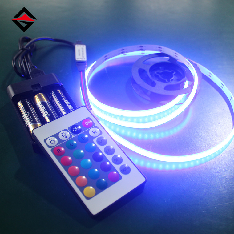 5В RGB LED SLED SLID з USB 24-ключем дистанційного керування та батареї